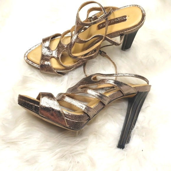 Bcbgmaxazria Heels ming1 9 sandals metallic pewter silver - Picture 10 of 13
